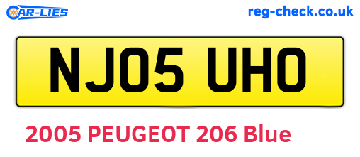 NJ05UHO are the vehicle registration plates.