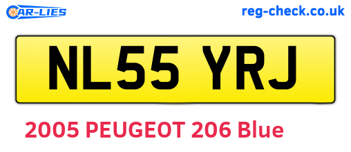 NL55YRJ are the vehicle registration plates.