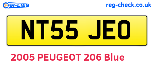NT55JEO are the vehicle registration plates.
