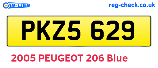 PKZ5629 are the vehicle registration plates.