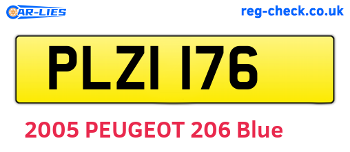 PLZ1176 are the vehicle registration plates.