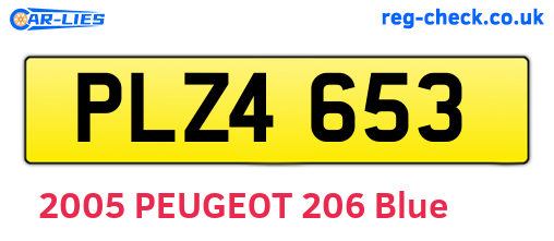 PLZ4653 are the vehicle registration plates.