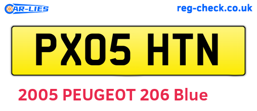 PX05HTN are the vehicle registration plates.