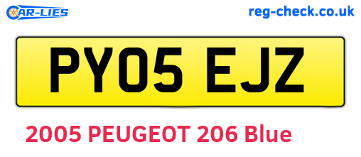 PY05EJZ are the vehicle registration plates.