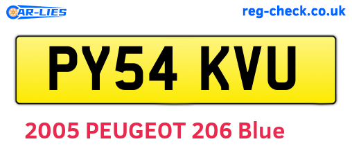 PY54KVU are the vehicle registration plates.
