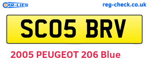 SC05BRV are the vehicle registration plates.