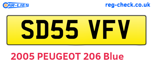 SD55VFV are the vehicle registration plates.