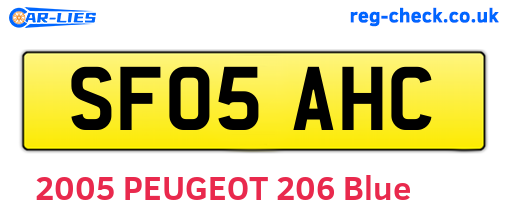 SF05AHC are the vehicle registration plates.