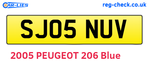 SJ05NUV are the vehicle registration plates.