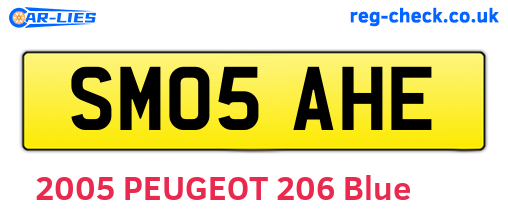 SM05AHE are the vehicle registration plates.