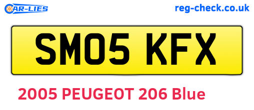 SM05KFX are the vehicle registration plates.