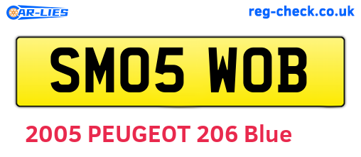 SM05WOB are the vehicle registration plates.