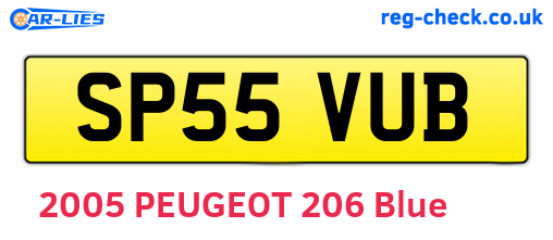 SP55VUB are the vehicle registration plates.