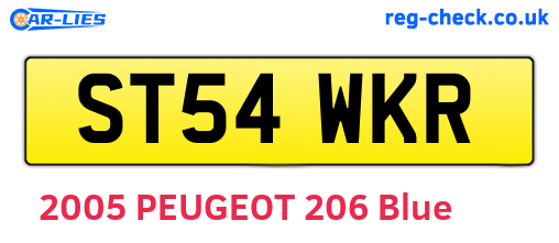 ST54WKR are the vehicle registration plates.