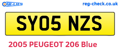 SY05NZS are the vehicle registration plates.