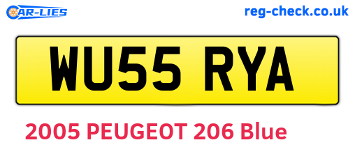 WU55RYA are the vehicle registration plates.