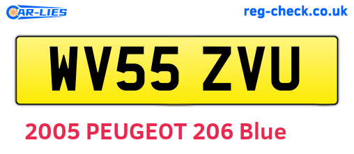 WV55ZVU are the vehicle registration plates.