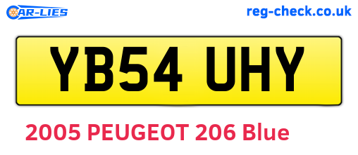 YB54UHY are the vehicle registration plates.