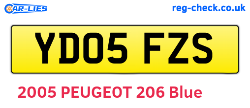YD05FZS are the vehicle registration plates.