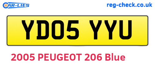 YD05YYU are the vehicle registration plates.