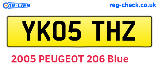 YK05THZ are the vehicle registration plates.