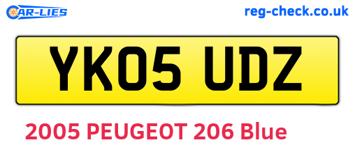 YK05UDZ are the vehicle registration plates.