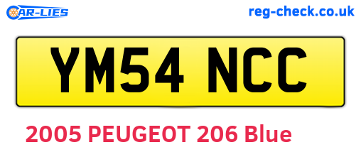 YM54NCC are the vehicle registration plates.