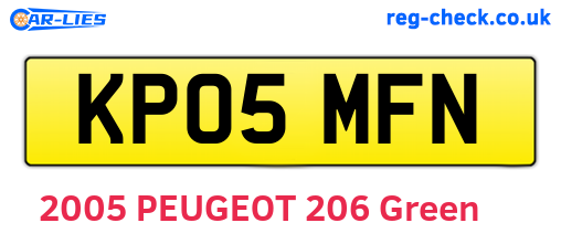 KP05MFN are the vehicle registration plates.
