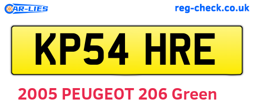 KP54HRE are the vehicle registration plates.