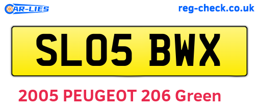 SL05BWX are the vehicle registration plates.