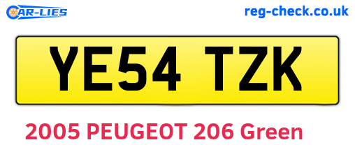 YE54TZK are the vehicle registration plates.