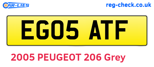 EG05ATF are the vehicle registration plates.