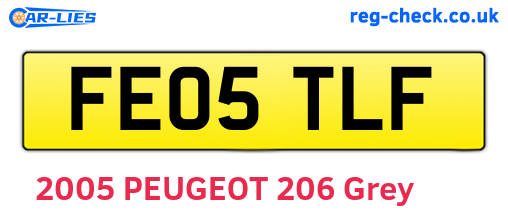 FE05TLF are the vehicle registration plates.