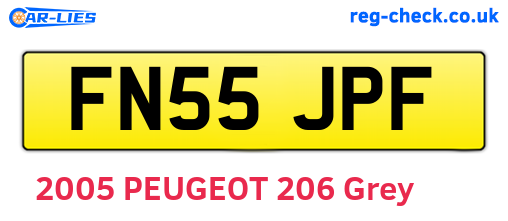 FN55JPF are the vehicle registration plates.