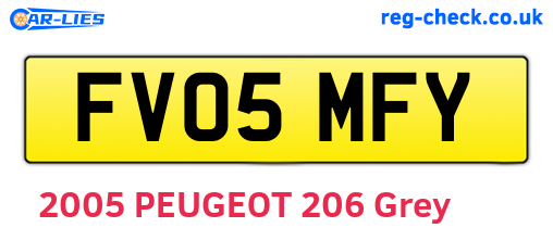 FV05MFY are the vehicle registration plates.