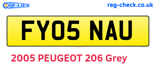 FY05NAU are the vehicle registration plates.