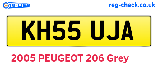 KH55UJA are the vehicle registration plates.