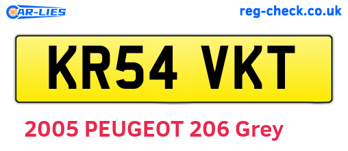 KR54VKT are the vehicle registration plates.