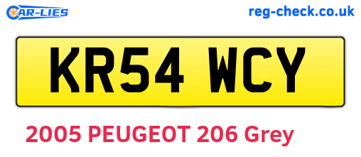 KR54WCY are the vehicle registration plates.