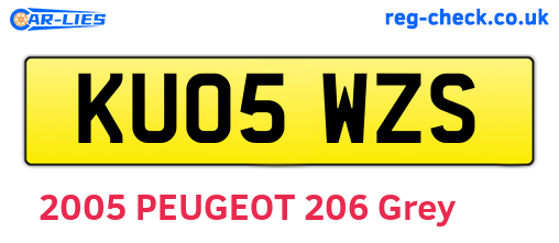 KU05WZS are the vehicle registration plates.