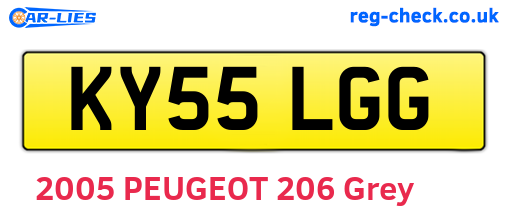 KY55LGG are the vehicle registration plates.