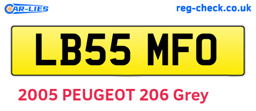 LB55MFO are the vehicle registration plates.