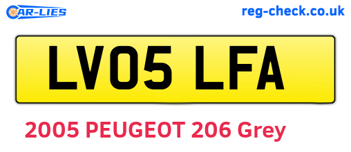 LV05LFA are the vehicle registration plates.