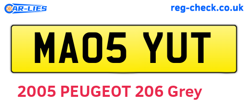 MA05YUT are the vehicle registration plates.