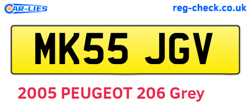 MK55JGV are the vehicle registration plates.