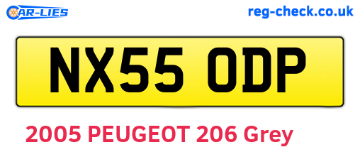 NX55ODP are the vehicle registration plates.