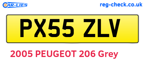 PX55ZLV are the vehicle registration plates.