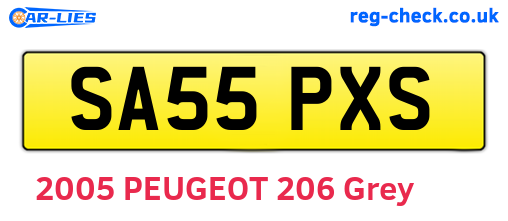 SA55PXS are the vehicle registration plates.