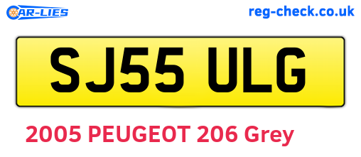 SJ55ULG are the vehicle registration plates.