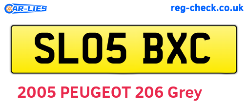 SL05BXC are the vehicle registration plates.
